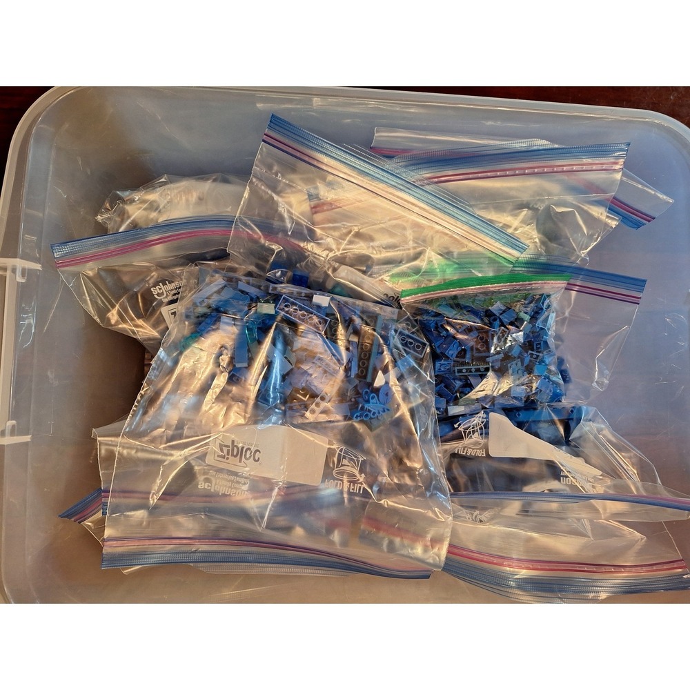 LEGO Blue Bulk Bricks and Parts 1/2 pound bag of Mixed Assorted Specialty Pieces - Picture 13 of 13